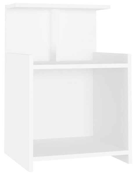 Fehér szerelt fa éjjeliszekrény 40 x 35 x 60 cm