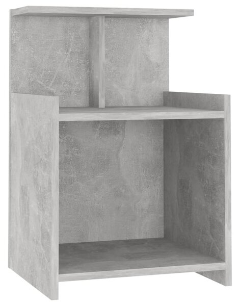 Betonszürke szerelt fa éjjeliszekrény 40 x 35 x 60 cm
