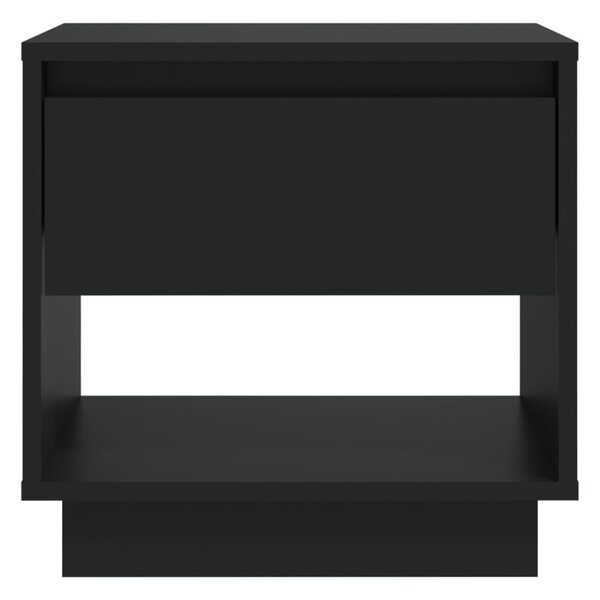 Fekete forgácslap éjjeliszekrény 45 x 34 x 44 cm