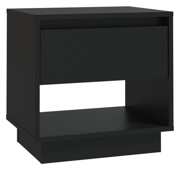 Fekete forgácslap éjjeliszekrény 45 x 34 x 44 cm