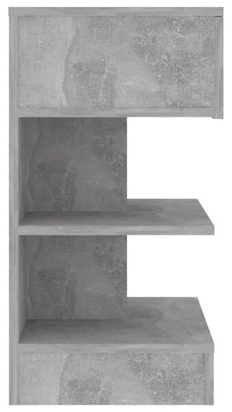 Betonszürke szerelt fa éjjeliszekrény 40 x 35 x 65 cm