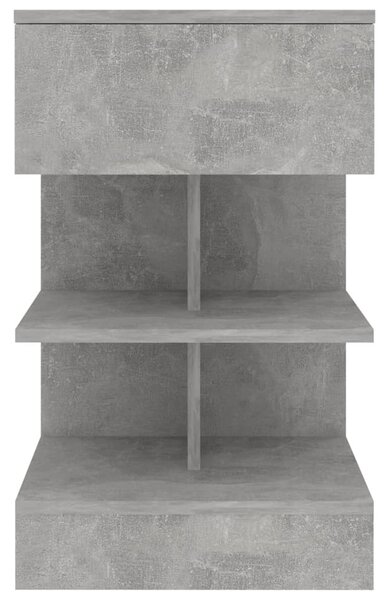 Betonszürke szerelt fa éjjeliszekrény 40 x 35 x 65 cm