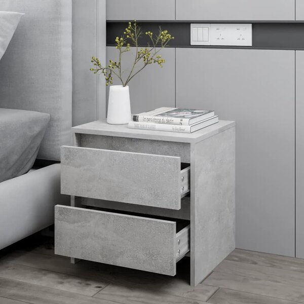 Betonszürke forgácslap éjjeliszekrény 45 x 34,5 x 44,5 cm