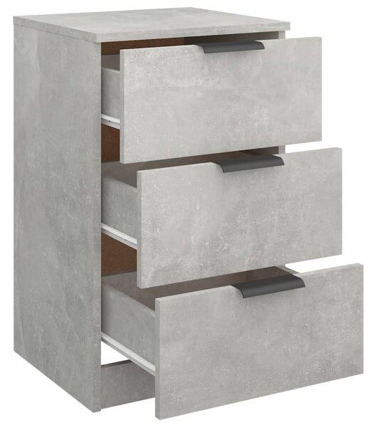2 db betonszürke éjjeliszekrény 40 x 36 x 65 cm