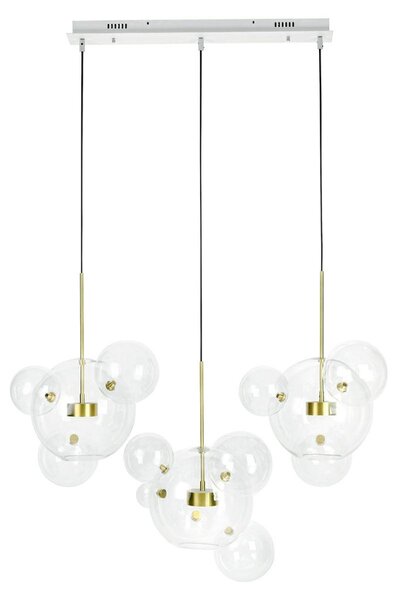 MOOSEE Capri Line 3 LED Függőlámpa Arany Üveggömbökkel