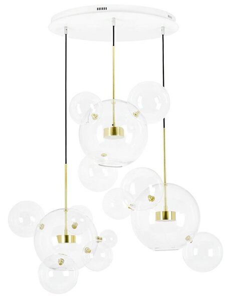 MOOSEE Capri Disc 3 LED Függőlámpa Üveg-Alumínium Arany