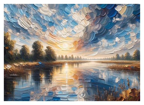 Kép - Napfestmény a víz felett (70x50 cm)