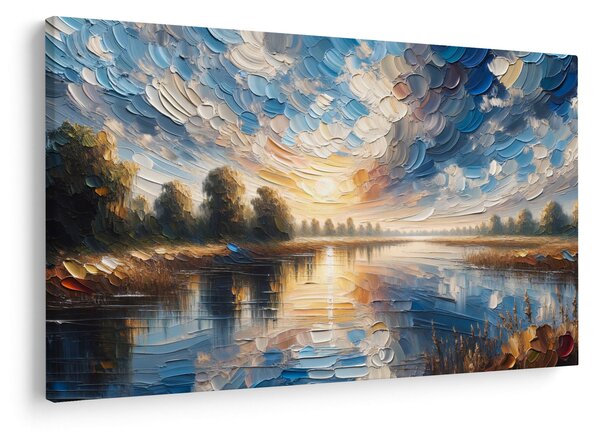 Kép - Napfestmény a víz felett (90x60 cm)