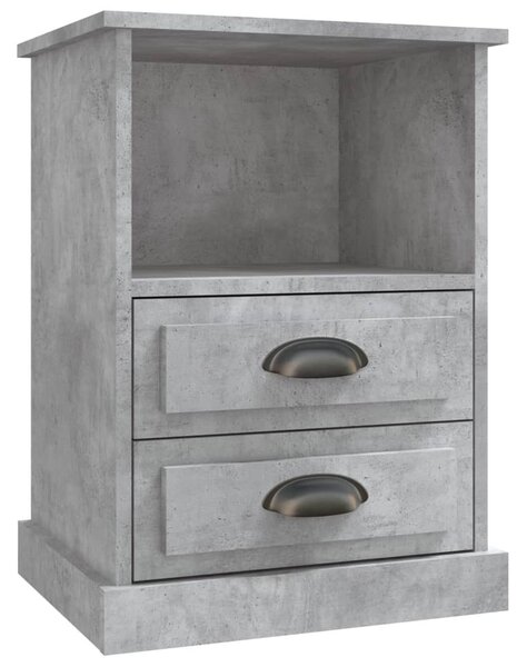 2 db betonszürke éjjeliszekrény 43 x 36 x 60 cm
