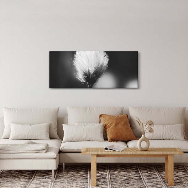 Kép - Fekete-fehér pamutfű (120x50 cm)