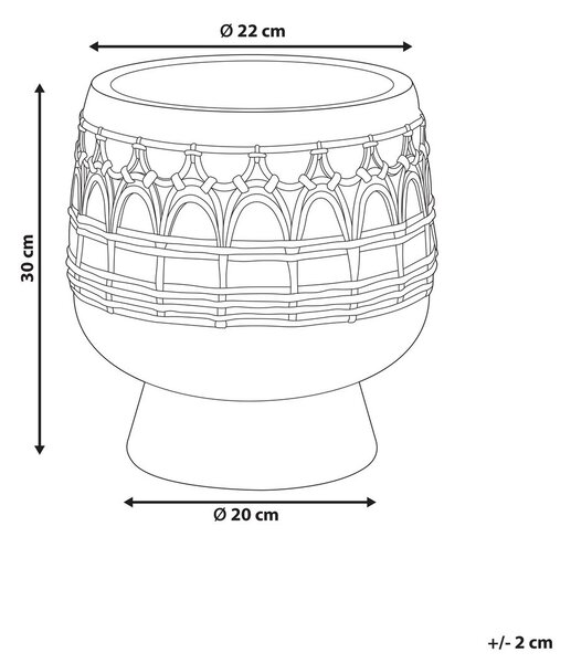 Virágcserép CICUTA 22 cm Világosbarna