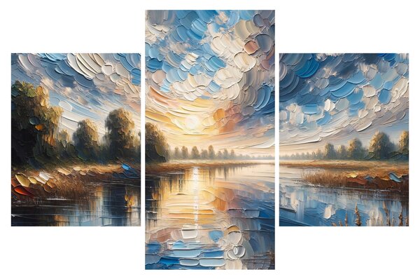 Kép - Napfestmény a víz felett (90x60 cm)