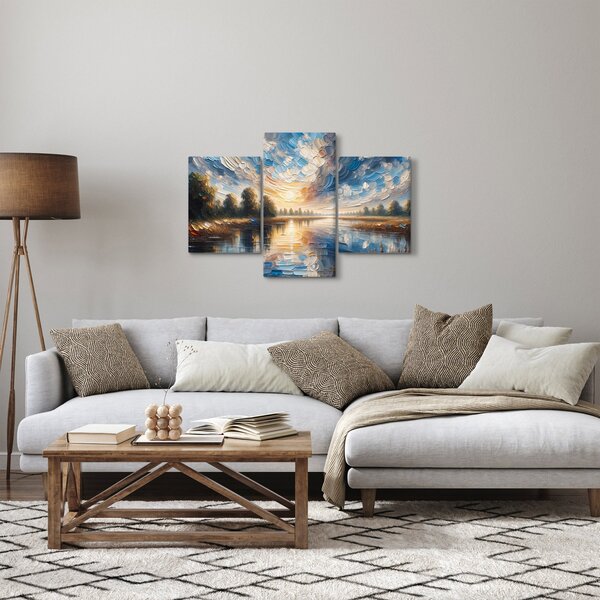 Kép - Napfestmény a víz felett (90x60 cm)