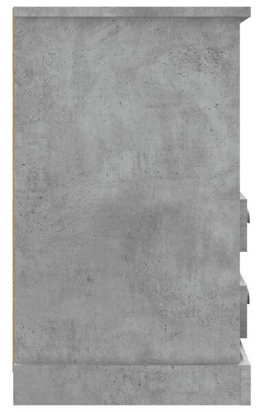 2 db betonszürke éjjeliszekrény 43 x 36 x 60 cm