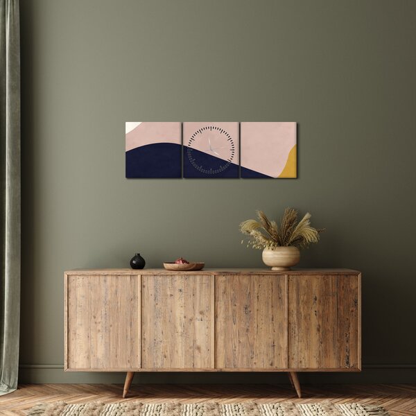 Kép - Akvarell hegyek N⁰2 (órával) (90x30 cm)