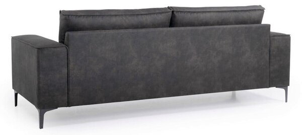 Antracitszürke bőrutánzat kanapé 224 cm Copenhagen – Scandic