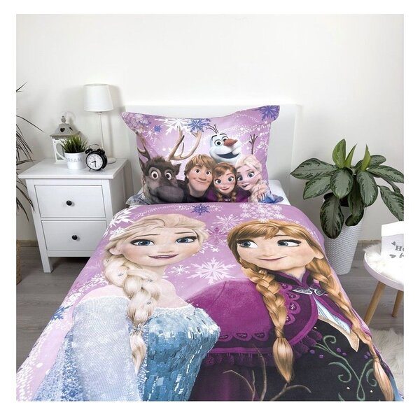 Egyszemélyes pamut gyerek ágyneműhuzat 140x200 cm Frozen – Jerry Fabrics