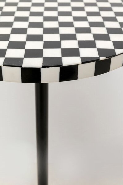 KARE Domero Chess 25 Sakkmintás Kisasztal Fekete-Fehér