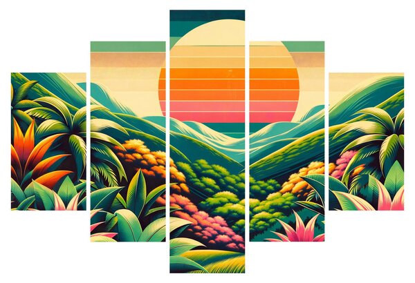 Kép - Színes naplemente (150x105 cm)