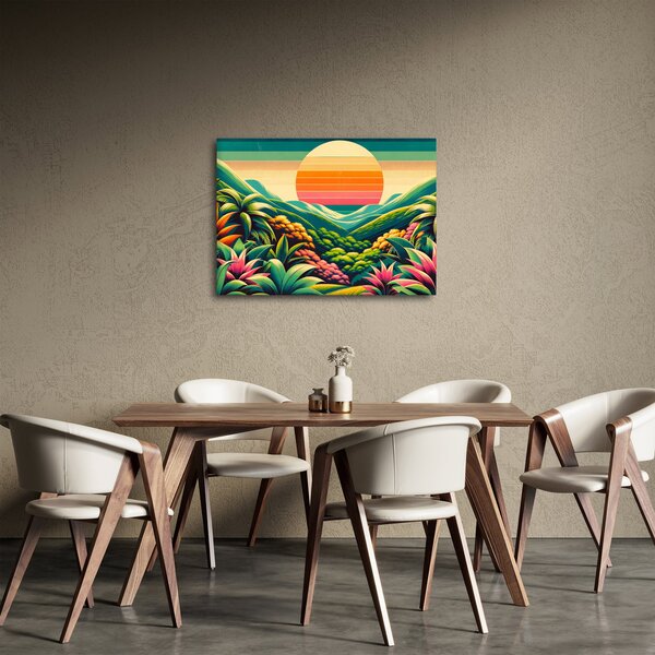 Kép - Színes naplemente (70x50 cm)