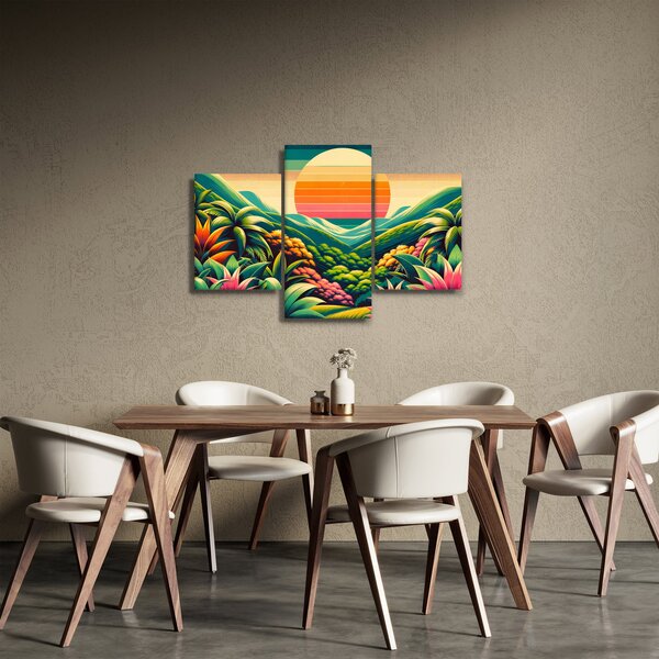 Kép - Színes naplemente (90x60 cm)
