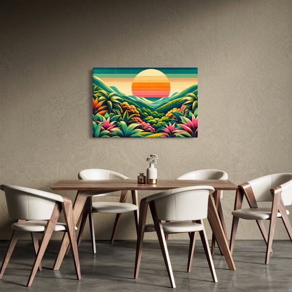Kép - Színes naplemente (90x60 cm)
