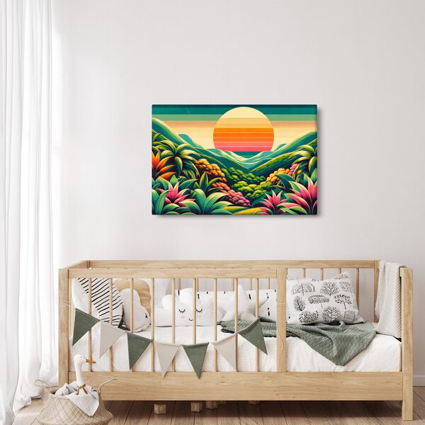 Kép - Színes naplemente (90x60 cm)