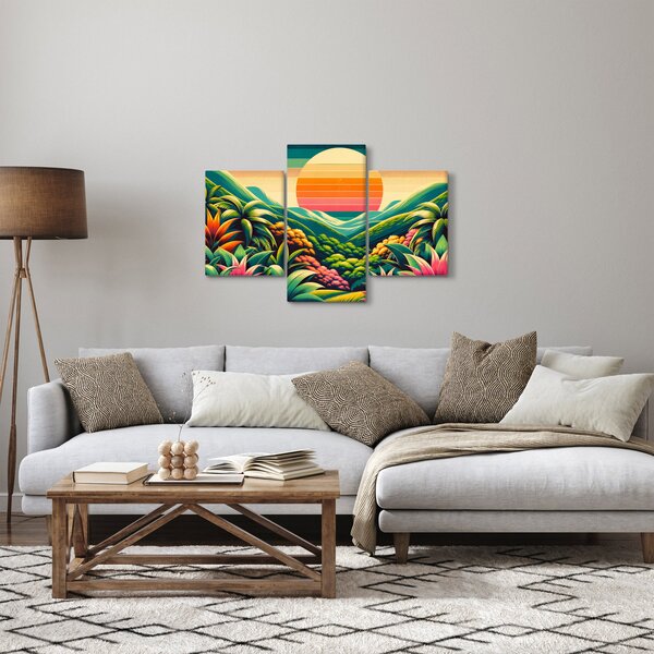 Kép - Színes naplemente (90x60 cm)