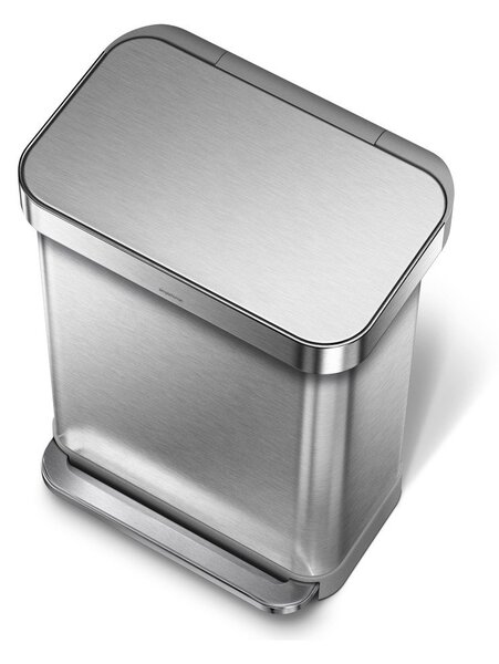 Acél pedálos szemetes 55 l - simplehuman