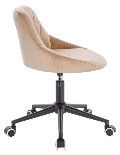 HR1054K Latte modern velúr szék fekete lábbal