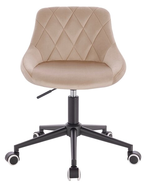 HR1054K Latte modern velúr szék fekete lábbal