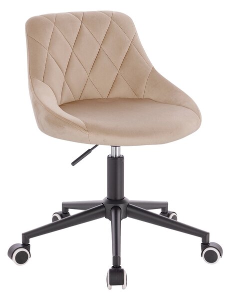 HR1054K Latte modern velúr szék fekete lábbal