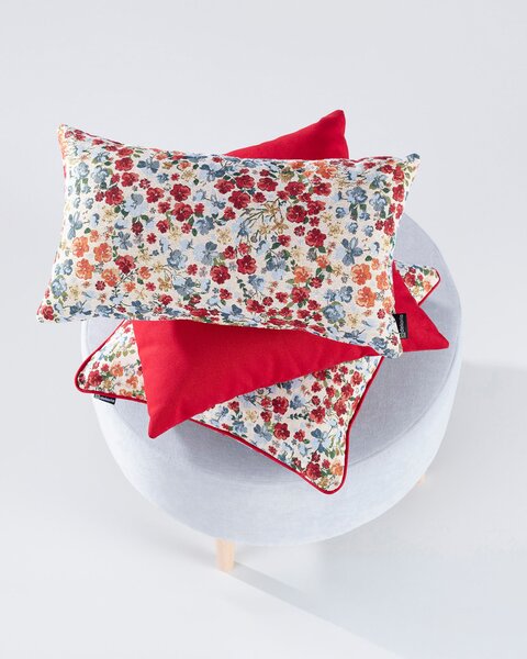 Red Popy Flower díszpárna szett nappaliba