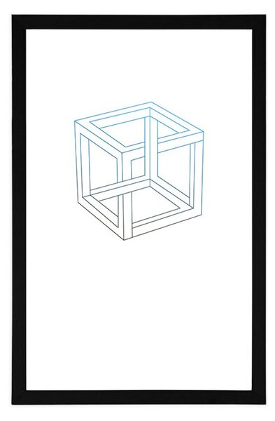 Poszter paszportuval minimalista kocka