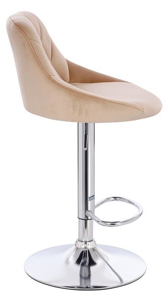 HR1054W Acél modern velúr szék krómozott lábbal