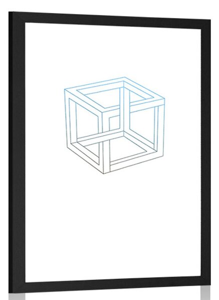 Poszter paszportuval minimalista kocka