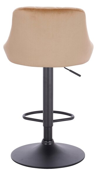 HR1054W Latte modern velúr szék fekete lábbal