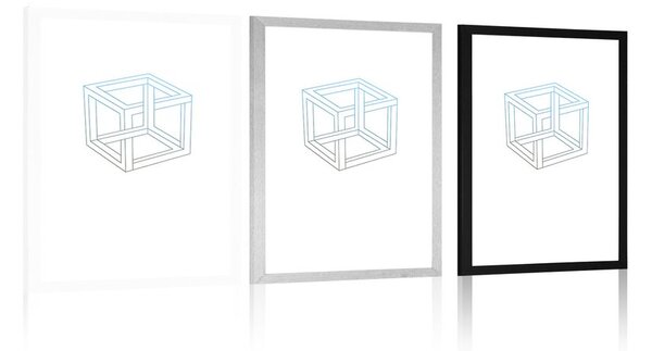 Poszter paszportuval minimalista kocka