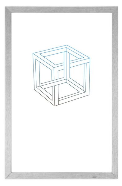 Poszter paszportuval minimalista kocka