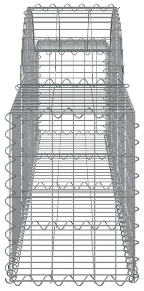 2 db íves horganyzott vas gabion kosár 200x30x40/60 cm