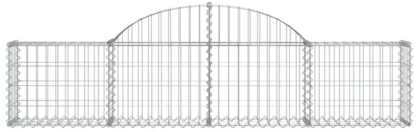 2 db íves horganyzott vas gabion kosár 200x30x40/60 cm