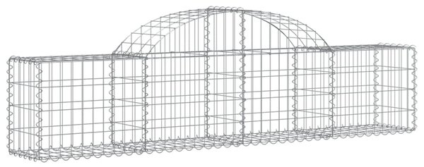 2 db íves horganyzott vas gabion kosár 200x30x40/60 cm