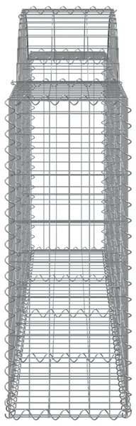 6 db íves horganyzott vas gabion kosár 200x30x80/100 cm