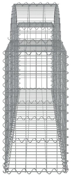 6 db íves horganyzott vas gabion kosár 200x30x60/80 cm