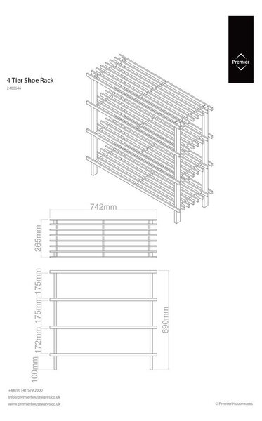 Natúr színű cipőtartó – Premier Housewares