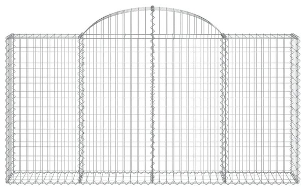 5 db íves horganyzott vas gabion kosár 200x30x100/120 cm