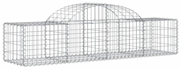 4 db íves horganyzott vas gabion kosár 200x50x40/60 cm