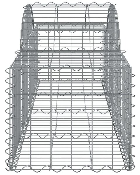 4 db íves horganyzott vas gabion kosár 200x50x40/60 cm