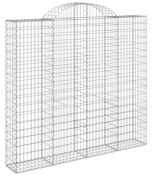 Íves horganyzott vas gabion kosár 200x30x180/200 cm