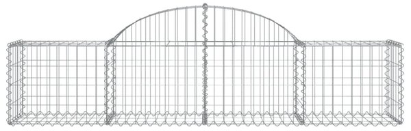 4 db íves horganyzott vas gabion kosár 200x50x40/60 cm